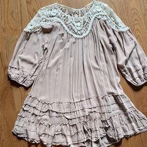 Blush detailed dress